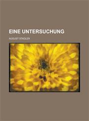 Eine Untersuchung,1234963817,9781234963811