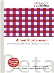 Alfred Klostermann,6134835358,9786134835350