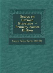 Essays on German Literature,1287678130,9781287678137