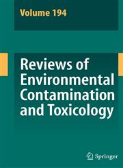 Reviews of Environmental Contamination and Toxicology 194,0387748156,9780387748153