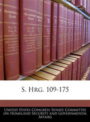 S. Hrg. 109-175,1240517602,9781240517602