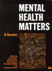 Mental Health Matters A Reader,0333678486,9780333678480