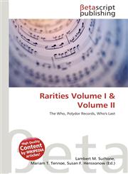 Rarities Volume I & Volume II,6134434035,9786134434034