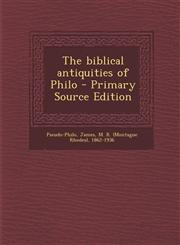 Biblical Antiquities of Philo,1289671273,9781289671273