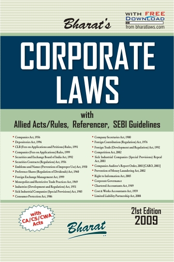 Corporate Laws with Referencer & SEBI Guidelines, etc. (With Free Download) 21st Edition,8177335162,9788177335163