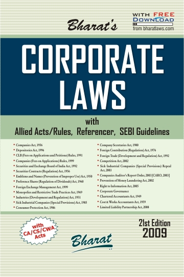 Corporate Laws with Referencer & SEBI Guidelines, etc. (With Free Download) 21st Edition,8177335162,9788177335163