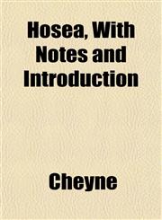 Hosea, With Notes and Introduction,1152320688,9781152320680