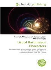 List of Bartimaeus Characters,6134365270,9786134365277