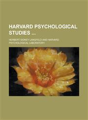 Harvard Psychological Studies,1236974166,9781236974167
