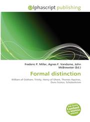 Formal distinction,6134390887,9786134390880