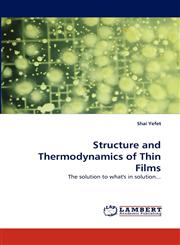 Structure and Thermodynamics of Thin Films,3838395263,9783838395265