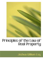Principles of the Law of Real Property,1116233843,9781116233841