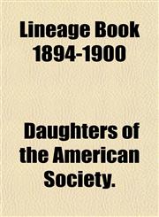 Lineage Book 1894-1900,1153389495,9781153389495