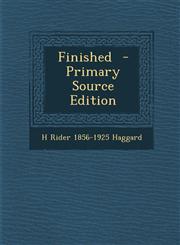 Finished  - Primary Source Edition,1295585324,9781295585328
