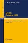 Groups - Canberra 1989 Australian National University Group Theory Program 1989,354053475X,9783540534754