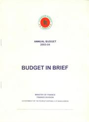 Budget in Brief : Annual Budget - 2003-04