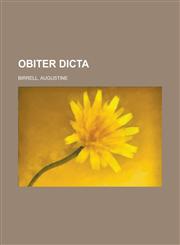 Obiter Dicta,1153674165,9781153674164