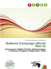 Balkans Campaign (World War II),6200044600,9786200044600