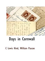 Days in Cornwall,1116305615,9781116305616