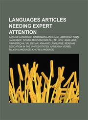 Languages articles needing expert attention Basque language, Sardinian language, American Sign Language, South African English,1233053388,9781233053384