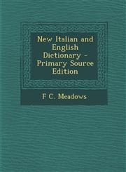 New Italian and English Dictionary,1289533407,9781289533403