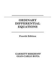 Ordinary Differential Equations 4th Edition,0471860034,9780471860037