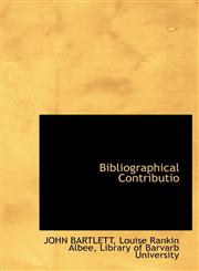 Bibliographical Contributio,1140180959,9781140180951