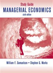 Managerial Economics, Study Guide 6th Edition,0470423463,9780470423462