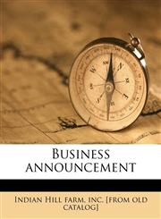 Business Announcement,1174832932,9781174832932