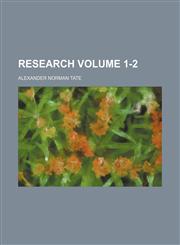 Research Volume 1-2,1232212970,9781232212973