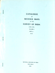 Catalogue of Revenue Maps of the Survey of India, 1853-1875 (R-Z) Vol. 2, Part 4