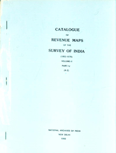 Catalogue of Revenue Maps of the Survey of India, 1853-1875 (R-Z) Vol. 2, Part 4