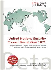 United Nations Security Council Resolution 1021,6135074288,9786135074284