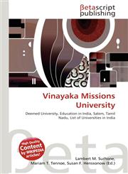 Vinayaka Missions University,6135131508,9786135131505