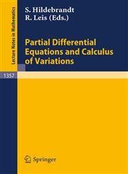 Partial Differential Equations and Calculus of Variations,3540505083,9783540505082