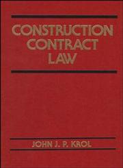 Construction Contract Law,0471574147,9780471574149