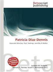 Patricia Diaz Dennis,6133648031,9786133648036