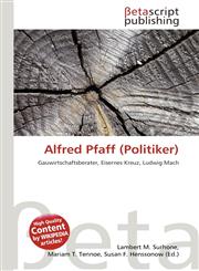 Alfred Pfaff (Politiker),6134855707,9786134855709