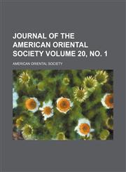 Journal of the American Oriental Society Volume 20, no. 1,1153869489,9781153869485