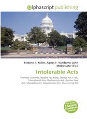 Intolerable Acts,6132637605,9786132637604