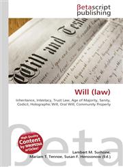 Will (Law),6130315058,9786130315054