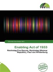 Enabling Act of 1933,6135726889,9786135726886