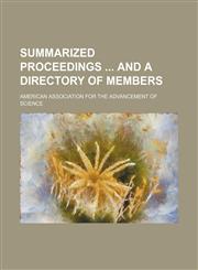 Summarized Proceedings and a Directory of Members (Volume 1),1150487100,9781150487101