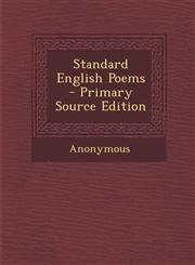 Standard English Poems - Primary Source Edition,1287927734,9781287927730