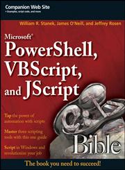 Microsoft PowerShell, VBScript & JScript Bible,0470386800,9780470386804