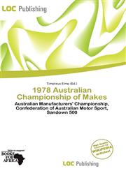 1978 Australian Championship of Makes,6139685222,9786139685226