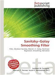 Savitzky-Golay Smoothing Filter,6131156751,9786131156755
