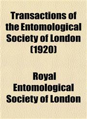 Transactions of the Entomological Society of London (1920),1153186977,9781153186971