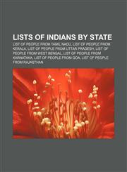 Lists of Indians by state List of people from Tamil Nadu, List of people from Kerala, List of people from Uttar Pradesh,1155217527,9781155217529