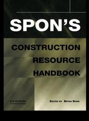 Spon's Construction Resource Handbook,0419236805,9780419236801